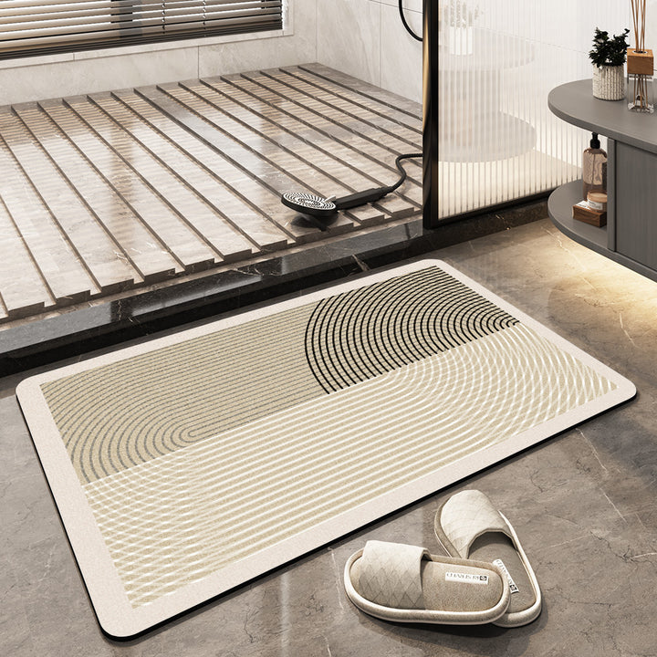 Textured Geometric Bath Mat Kalsten