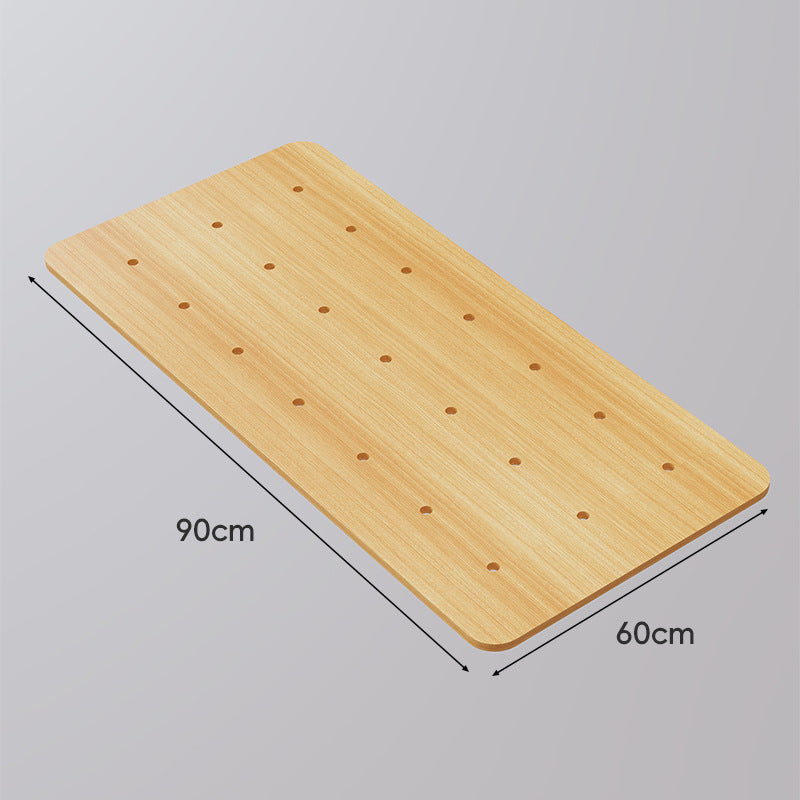 Large Perforated Bamboo Shelf Panel with Ventilated Slatted Design