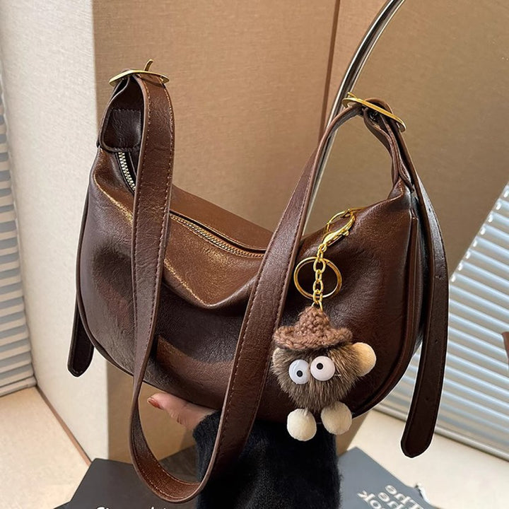 Elegant Leather Hobo Bag Kalsten