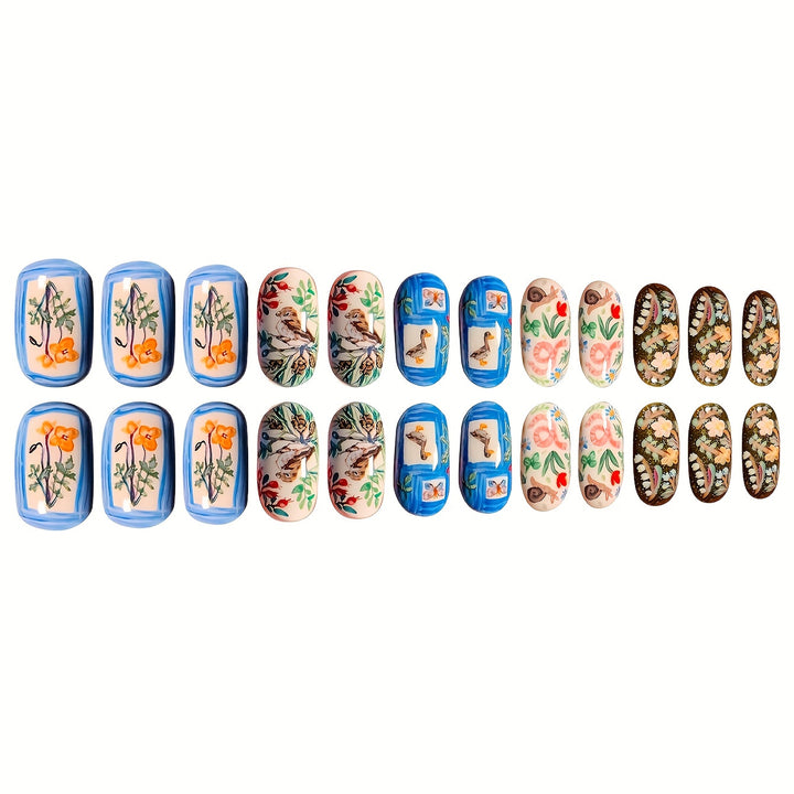 Creative Artistic Press-On Nail Set Kalsten