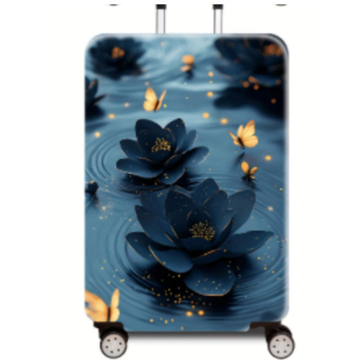 Women's hard-shell travel suitcase with elegant lotus design Kalsten