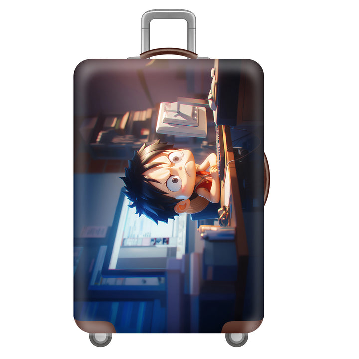Unisex hard-shell suitcase with cheerful dinosaur motif Kalsten