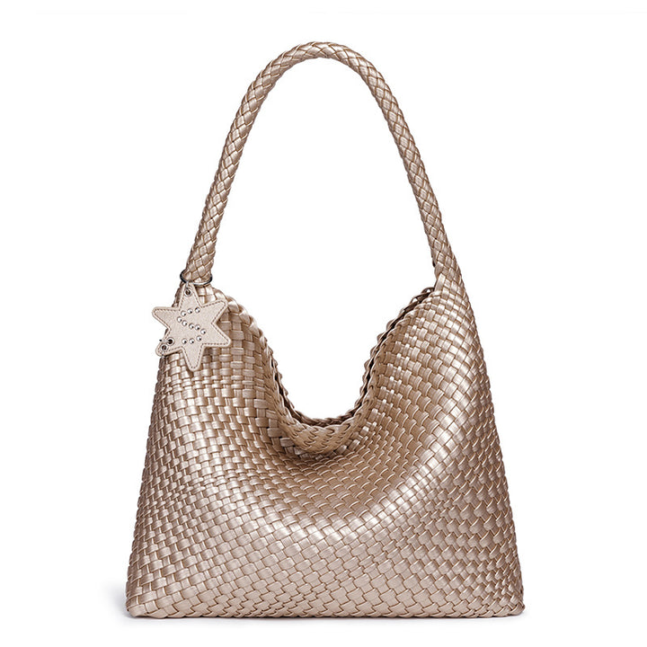 Braided Vegan Leather Hobo Handbag Kalsten