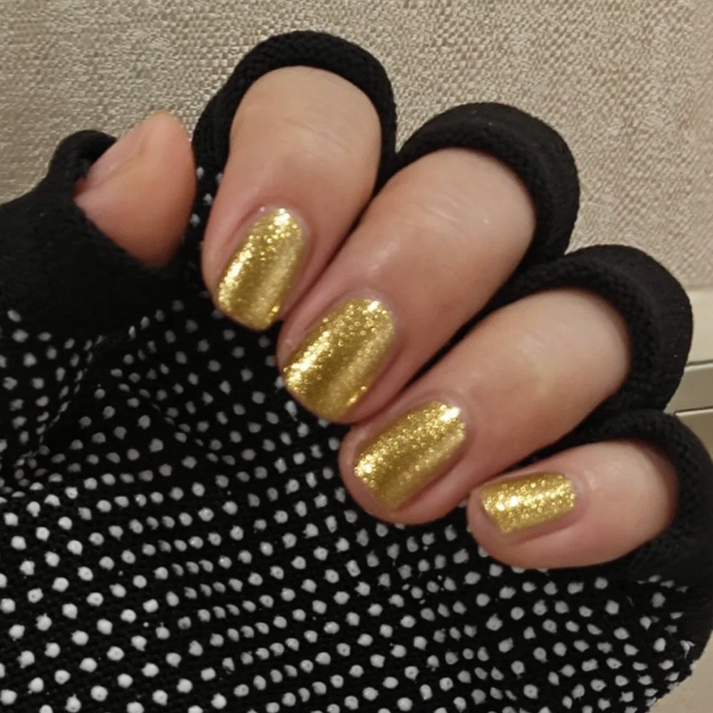 Glittering Artificial Nails In Elegant Square Design Kalsten