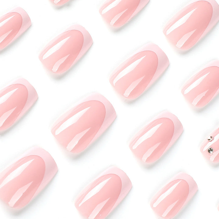 Artful Nail Extensions with Glamorous Rhinestone Decorations Kalsten