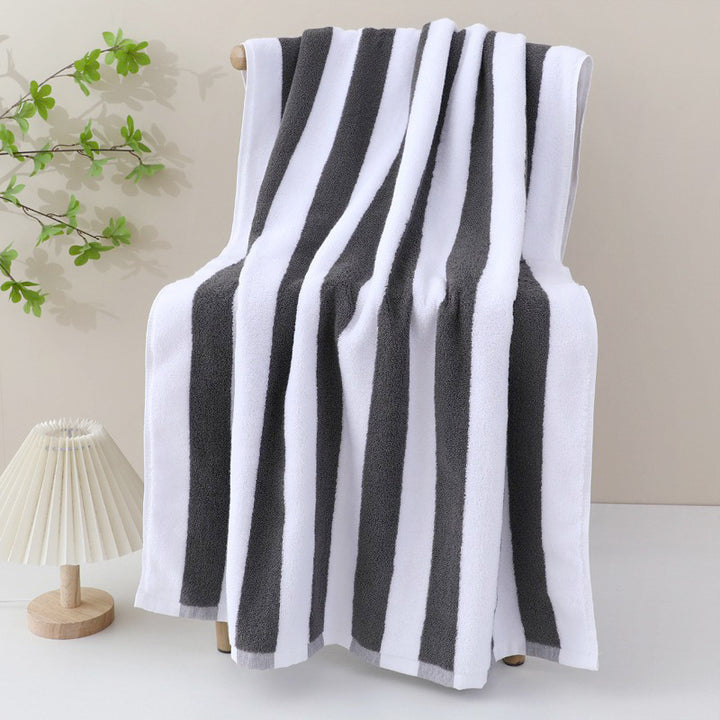 Terry Bath Towel With Vivid Stripe Pattern Kalsten