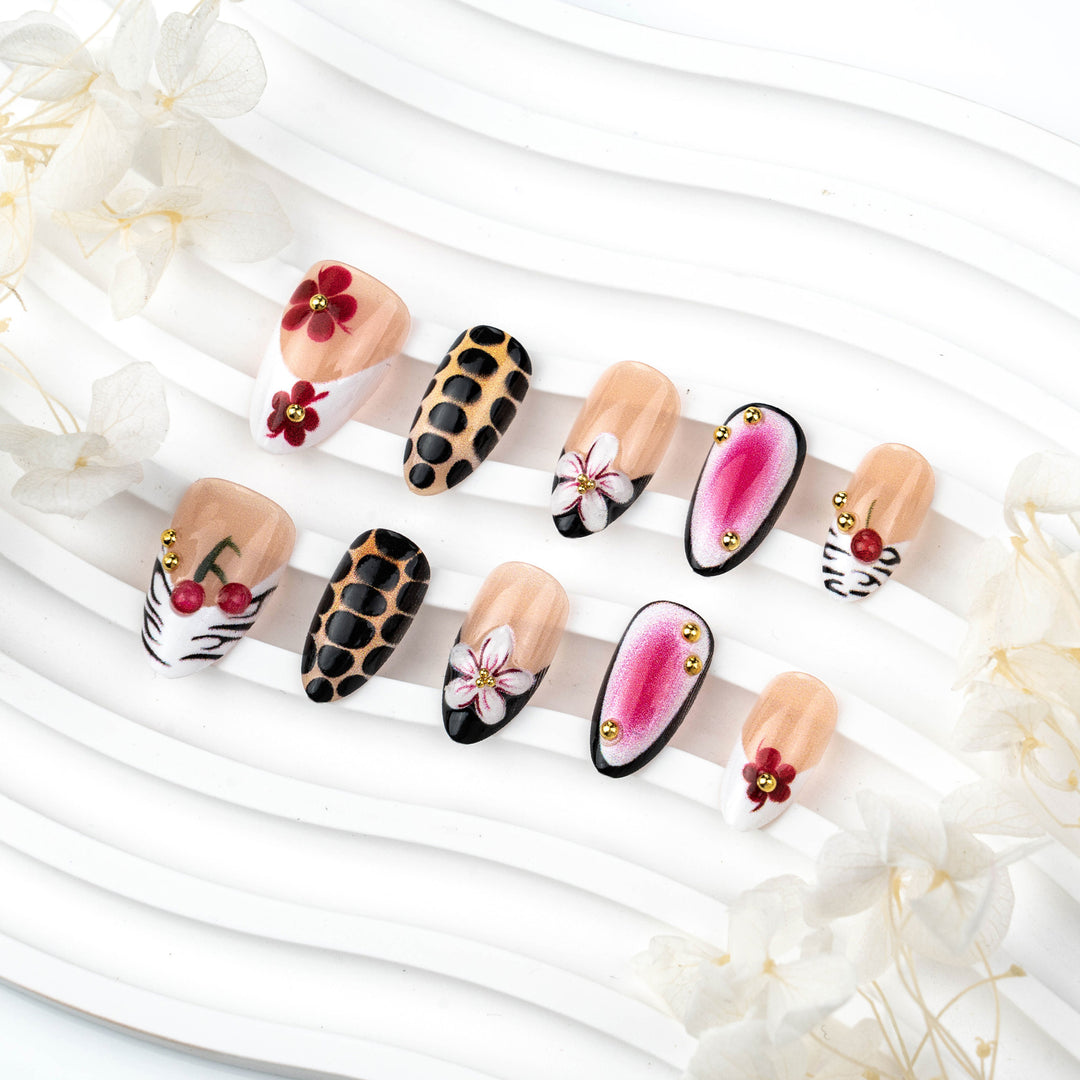 Decorative Floral Press-On Nail Art Set Kalsten 1790636617
