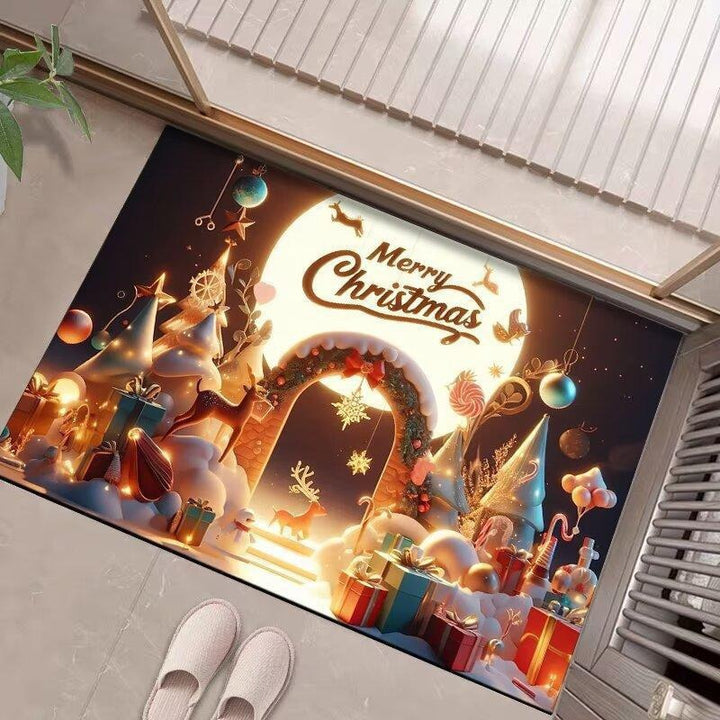 Festive Christmas-Themed Entrance Mat