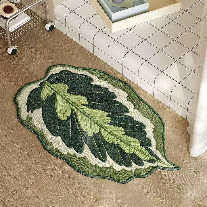 Monstera Leaf Shaped Floor Mat Kalsten