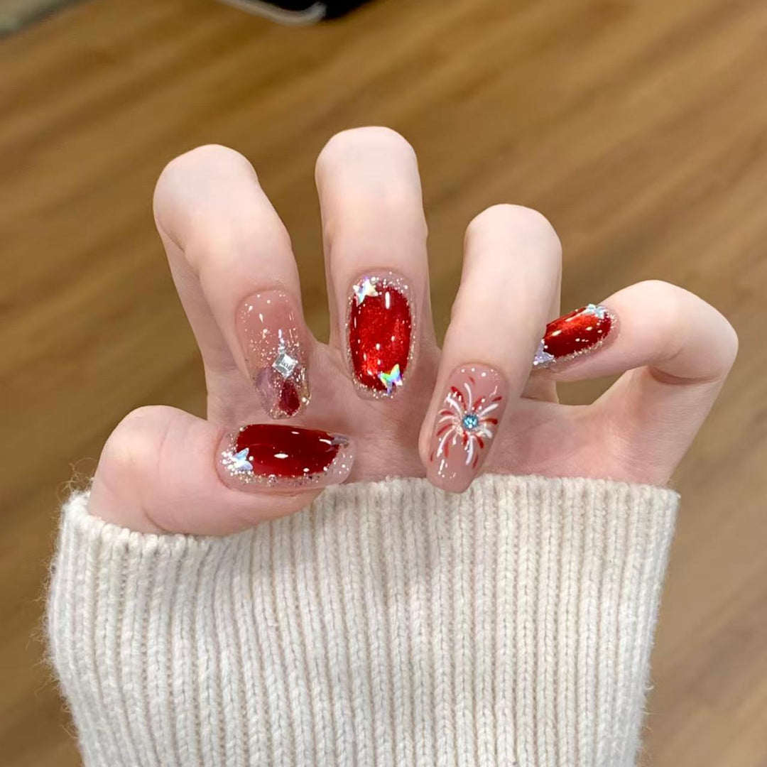 Premium Glittering Press-On Nail Extensions Kalsten