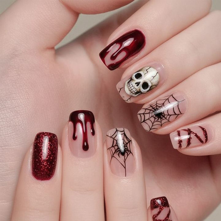 Gothic Halloween-Themed Nail Art Set Kalsten