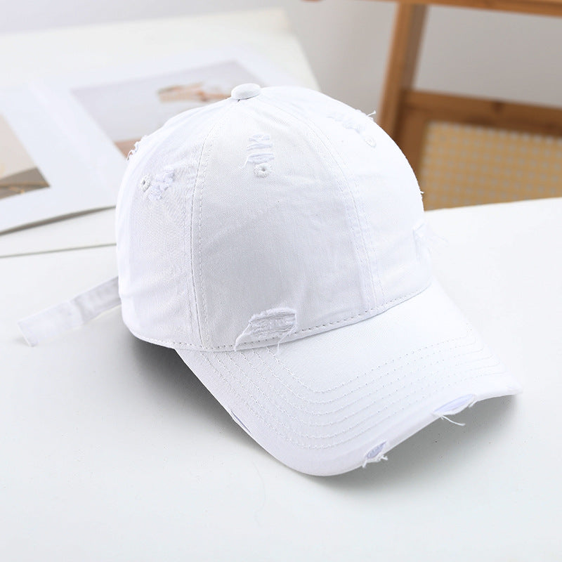 Women's fashionable destroyed baseball cap with adjustable strap Kalsten
