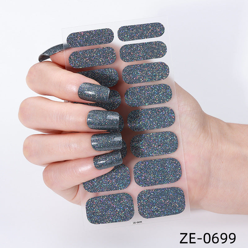Glitter Finish Nail Wraps