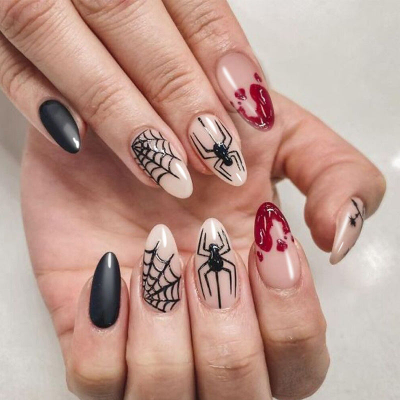 Halloween-Themed Press-On Nail Art Set 1790738649