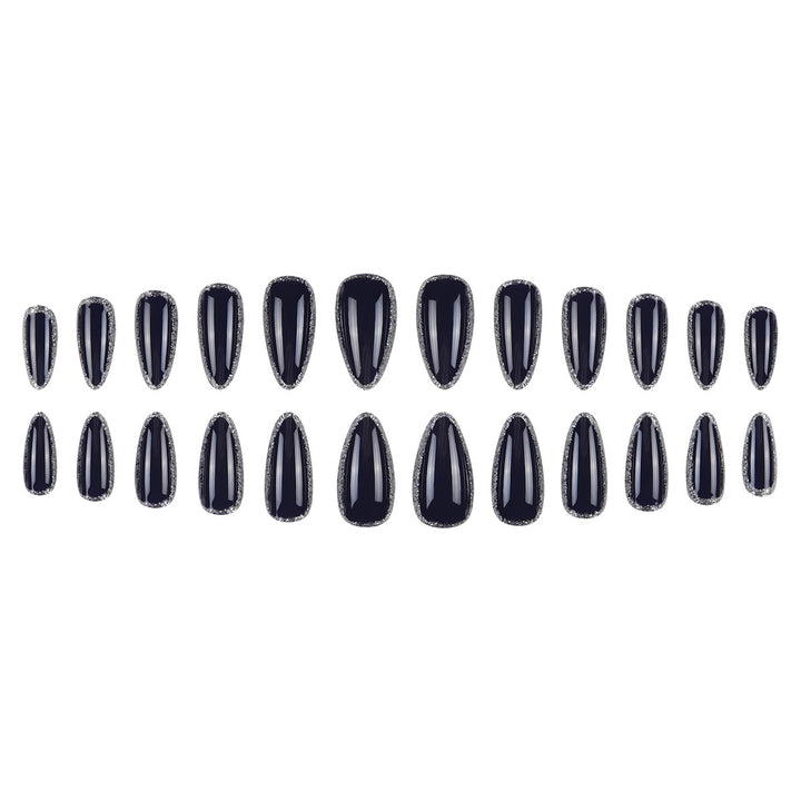 Elegant Stiletto Press-On Nails with Glitter Accent Kalsten