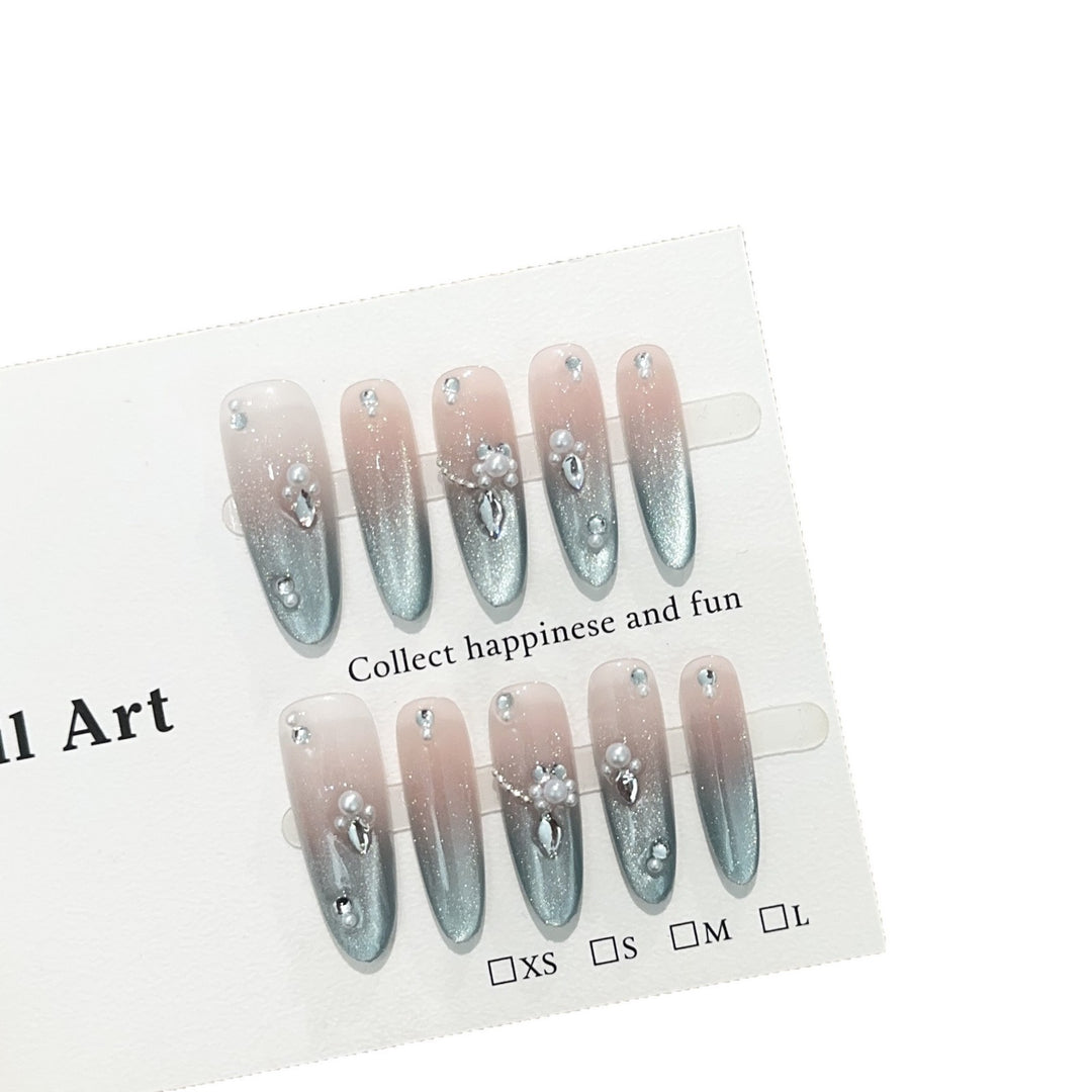 Elegant Gradient Press-On Nail Art Set