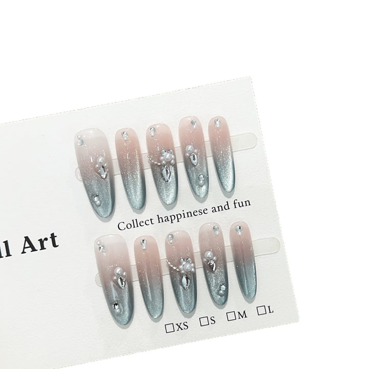 Elegant Gradient Press-On Nail Art Set