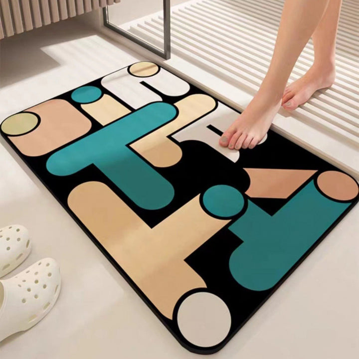 Abstract Geometric Bath Mat Kalsten