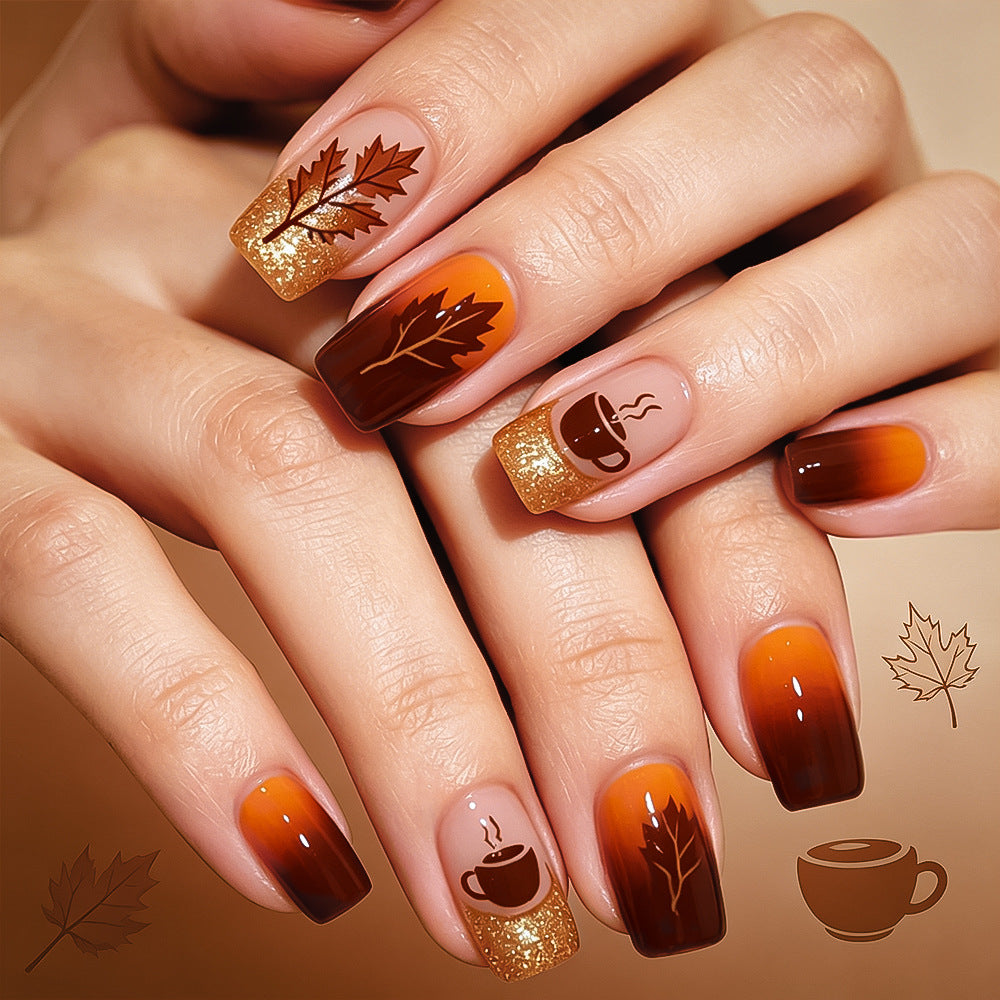 Autumn-Themed Nail Art Design Set Kalsten