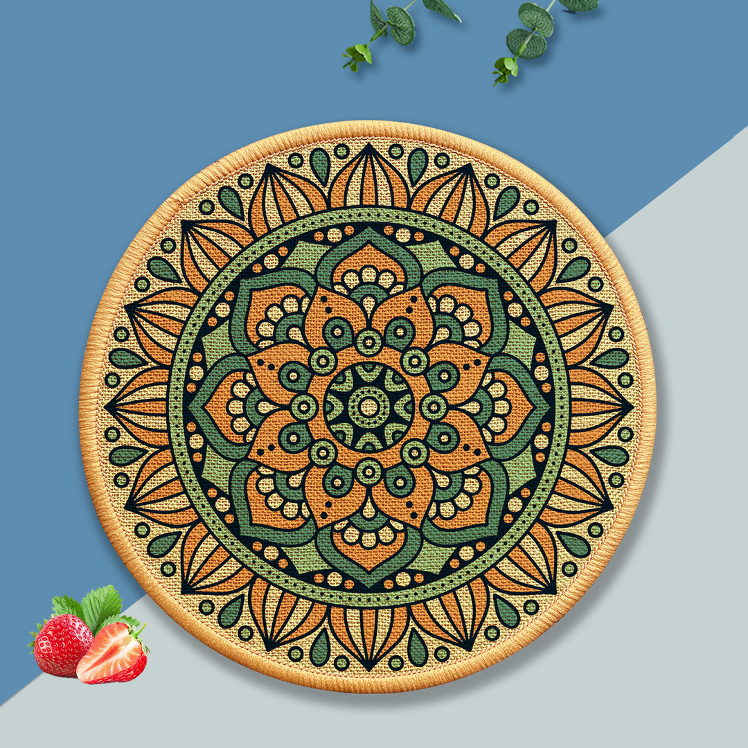 Decorative Round Floor Mat Kalsten