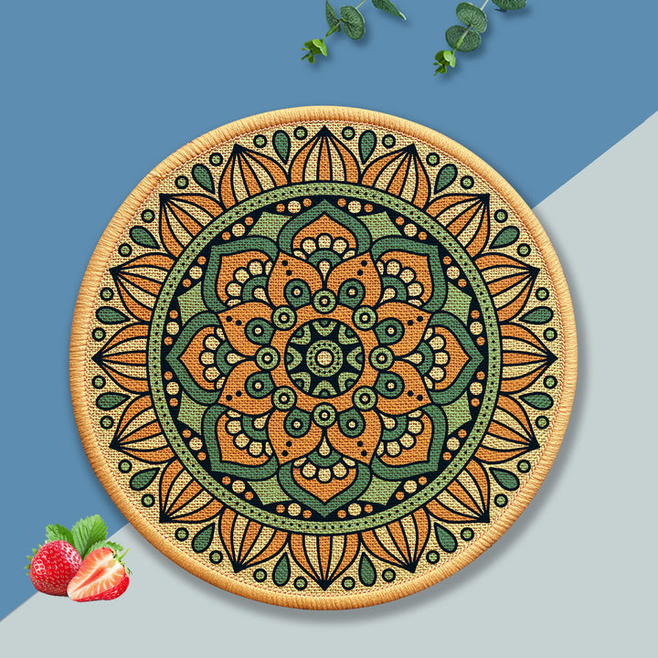 Decorative Round Floor Mat Kalsten