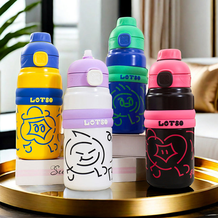 Women's Practical Insulated Drinking Bottle with High-Quality Silicone Ring Kalsten