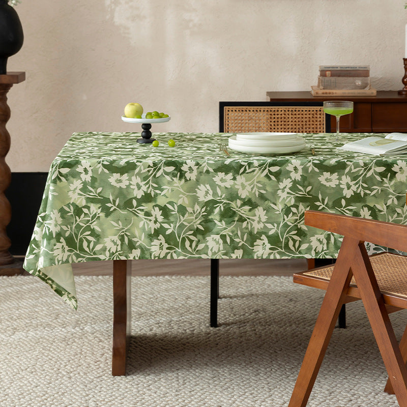 Floral Wax-Coated Tablecloth with Anti-Stain Surface and Fine Texture Kalsten