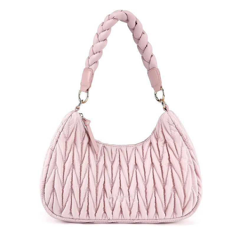 Fashionable shoulder bag with braided shoulder strap Kalsten