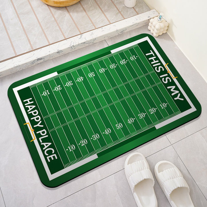 Baseball Theme Bath Mat