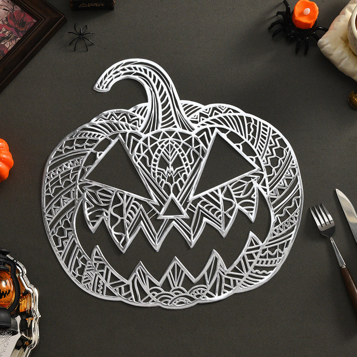 Filigree pumpkin table decorations made of heat-resistant plastic for Halloween table decor