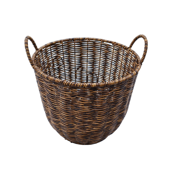 Artisan Woven Round Storage Basket Kalsten