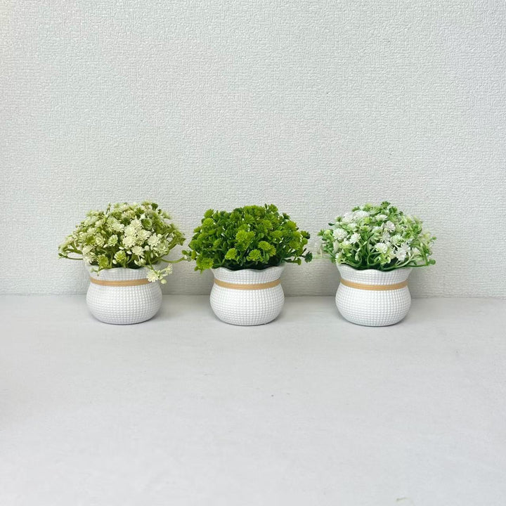 Elegant Artificial Floral Pot Arrangement for Home Decor