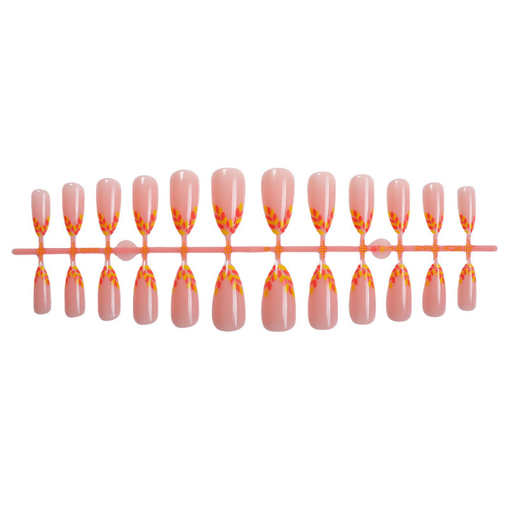 Floral Press-On Nail Set with Elegant Design Elements Kalsten