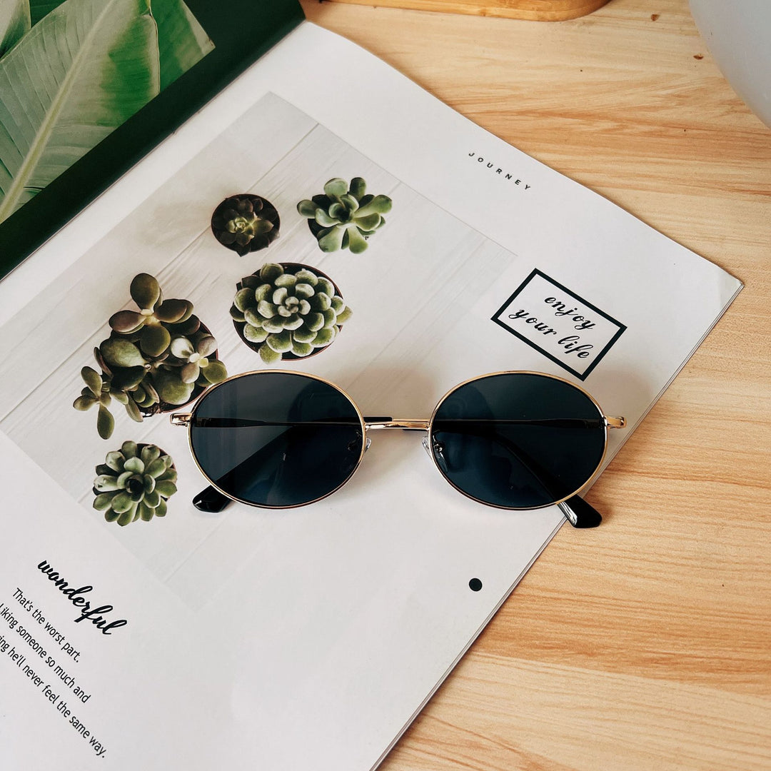 Retro Oval Frame Sunglasses Kalsten