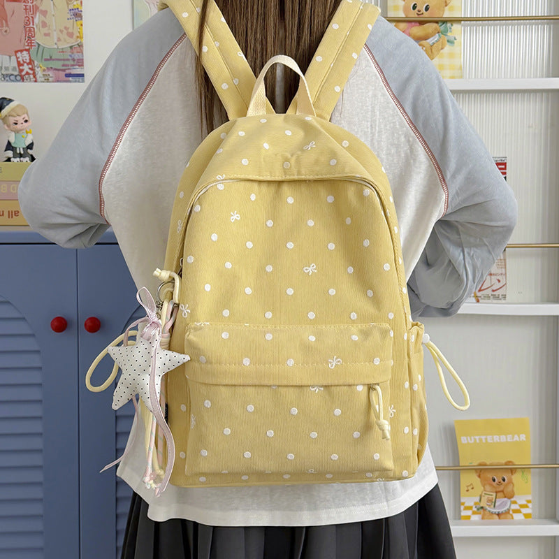 Casual Polka Dot Patterned Backpack Kalsten