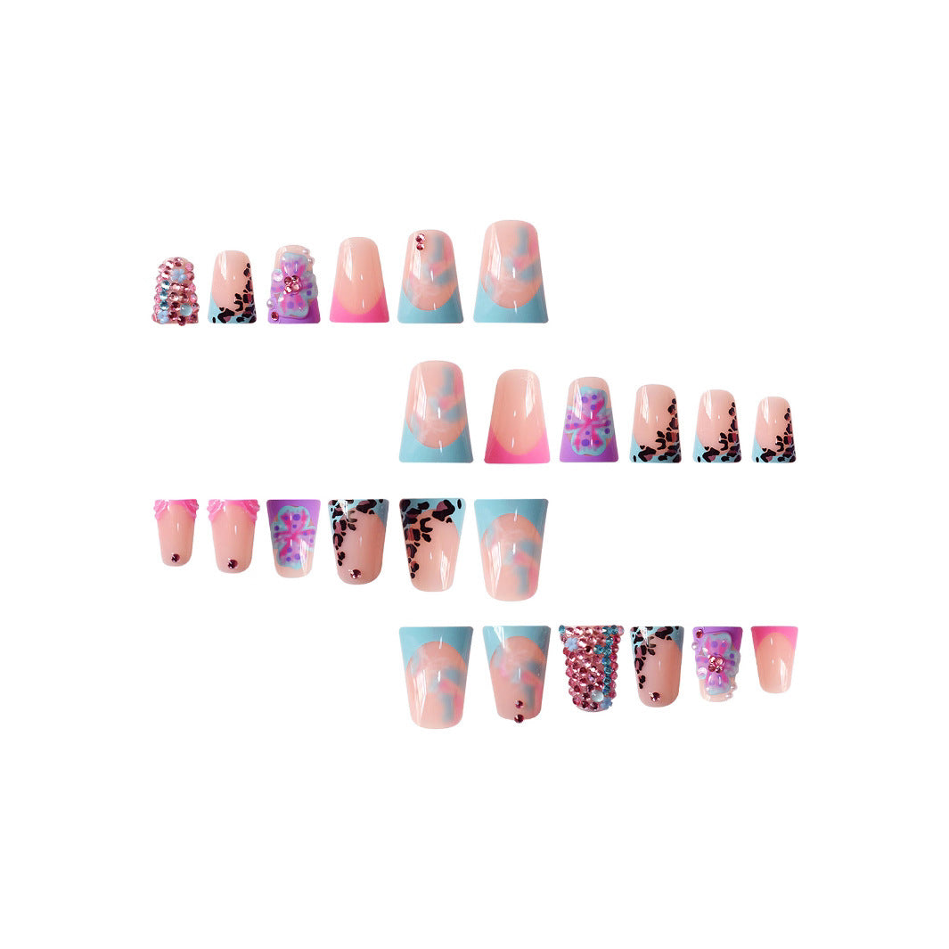 Artistic 3D Floral Press-On Nail Extensions Kalsten