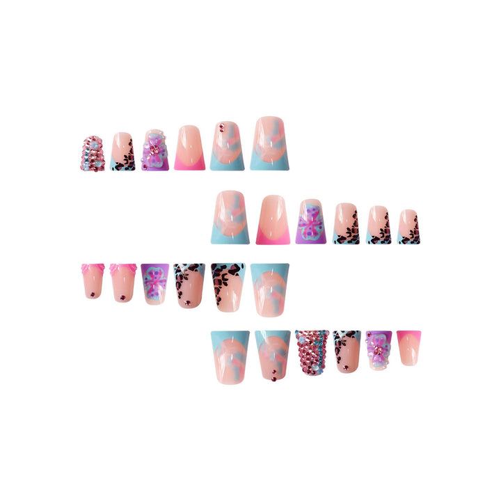 Artistic 3D Floral Press-On Nail Extensions Kalsten