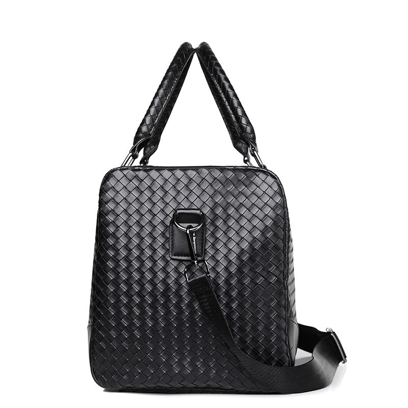 Premium Woven Leather Weekender Bag Kalsten
