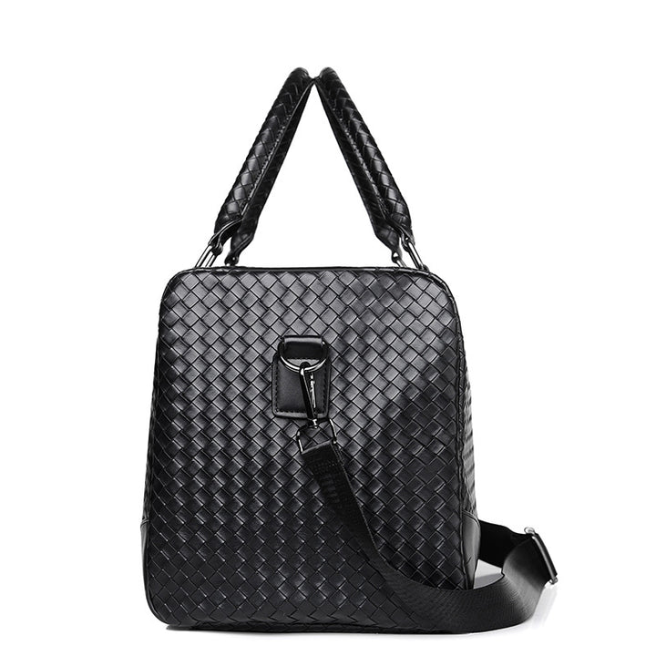 Premium Woven Leather Weekender Bag Kalsten