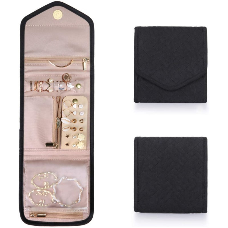 Cosmetic Organizer Bag with Foldable Design and Multiple Compartments Kalsten