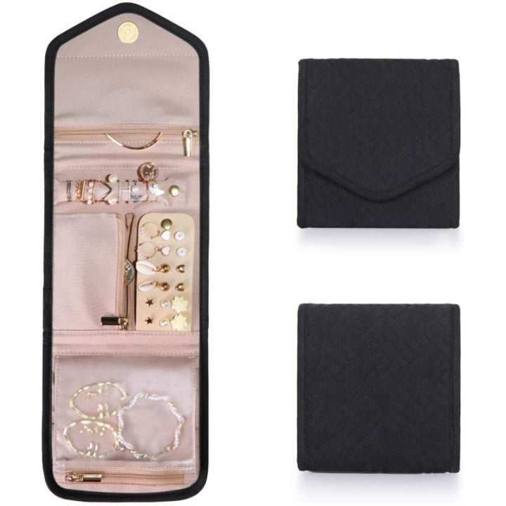 Cosmetic Organizer Bag with Foldable Design and Multiple Compartments Kalsten
