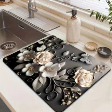 Artistic Floral Kitchen Mat Kalsten
