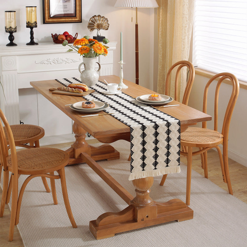 Modern Tasseled Table Runner