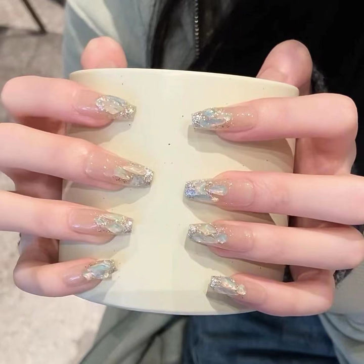 Glamorous Crystal-Accented Press-On Nail Set Kalsten
