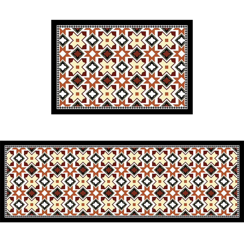 Geometric Pattern Bathroom Mat Set