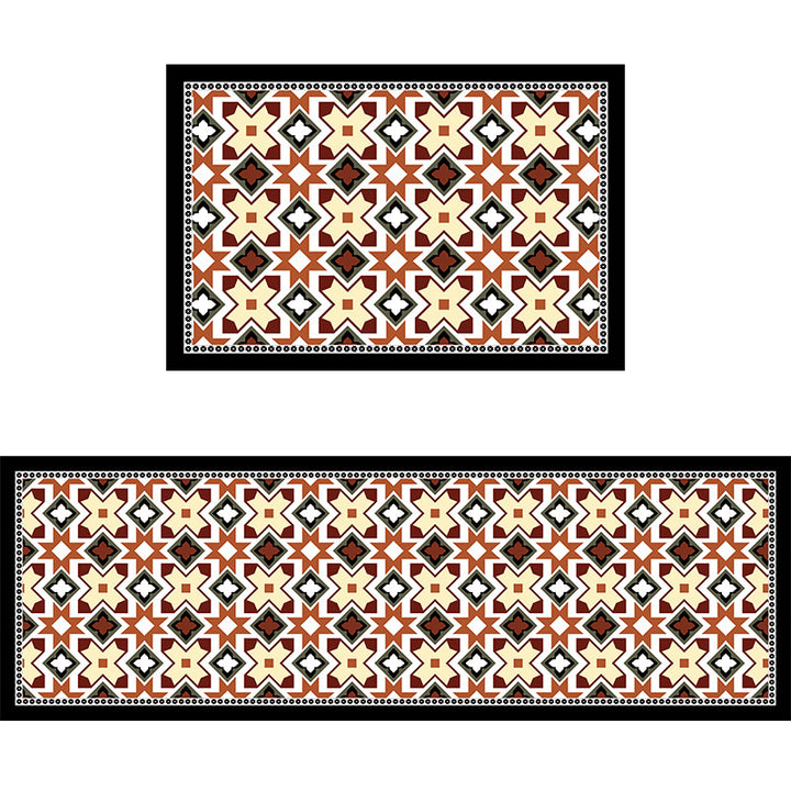 Geometric Pattern Bathroom Mat Set