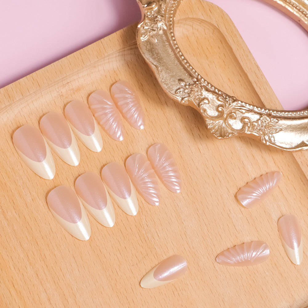Sculpted Almond-Shaped Press-On Nail Set Kalsten