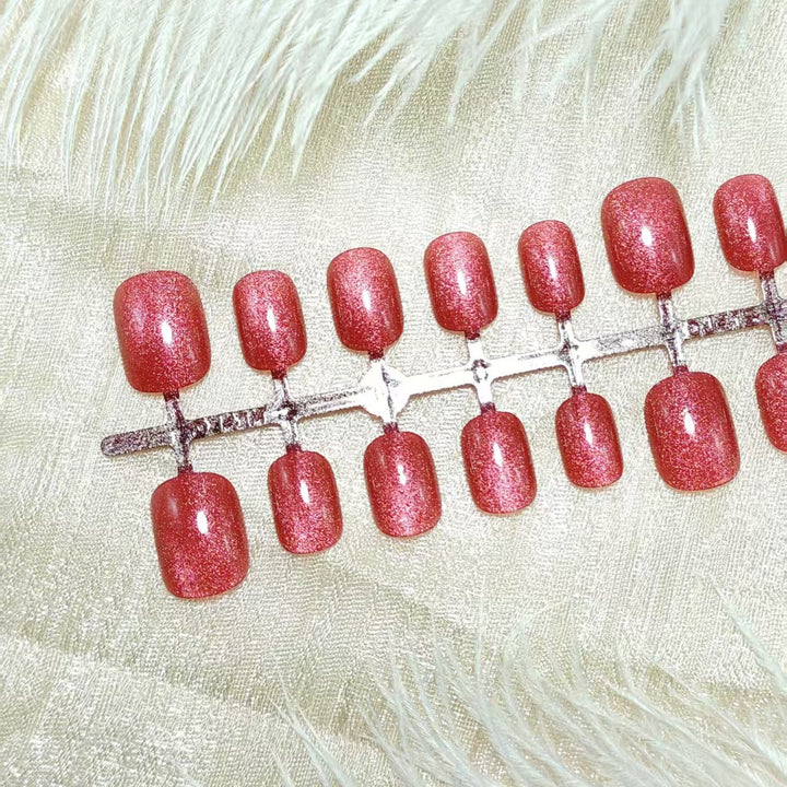 Glittering artificial nails with high gloss effect Kalsten