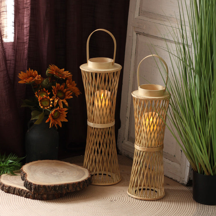 Elegant Lantern made of Rattan Kalsten