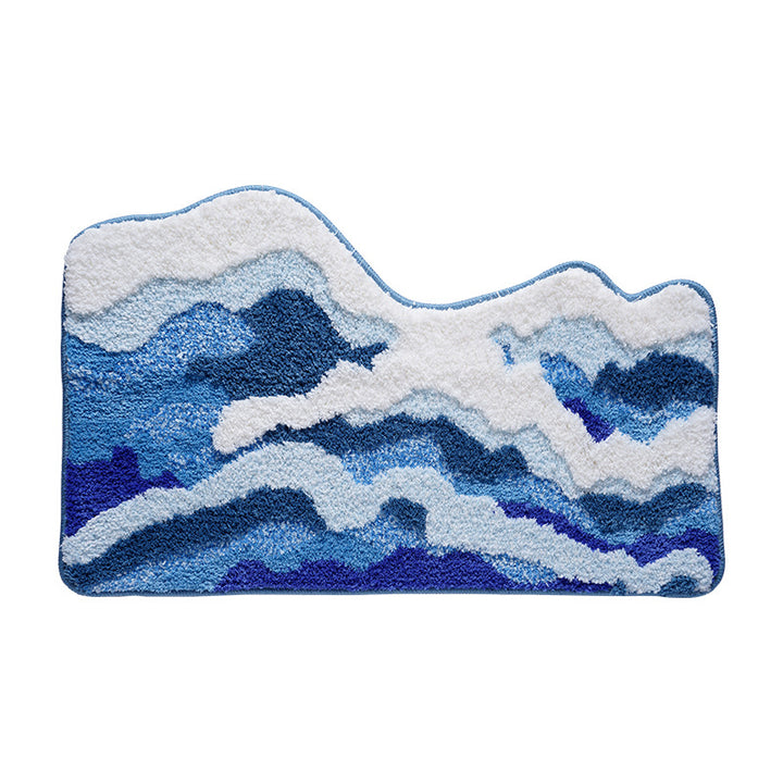 Abstract Ocean Wave Bath Mat Kalsten